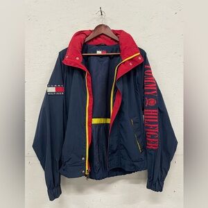 Vintage 90s Tommy Hilfiger Sailing Windbreaker Embroidered Jacket, Size S